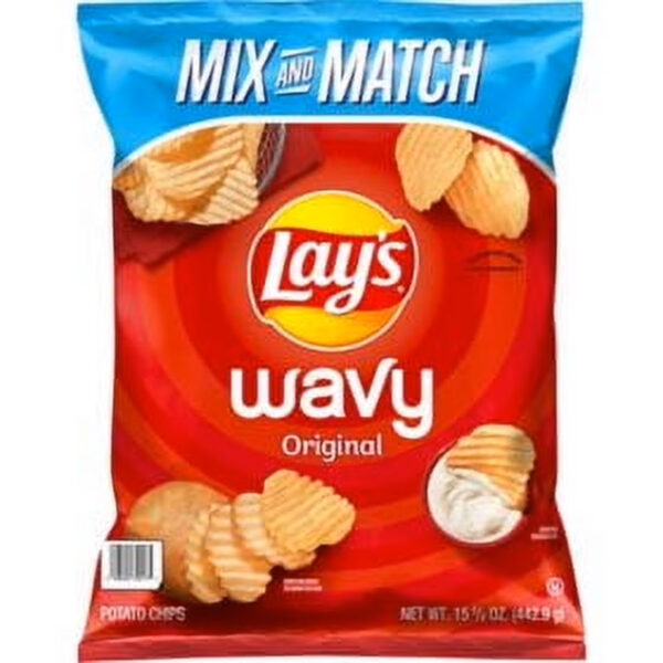 Lay's Wavy Original Potato Chips, 15.625 oz.pack of 2